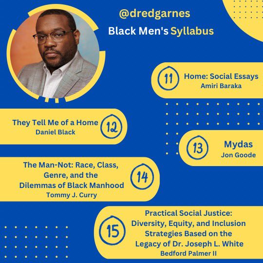 Dr. Ed Garnes (@dredgarnes) on Twitter photo Black Men’s Syllabus -<a href="/dredgarnes/">Dr. Ed Garnes</a> feat <a href="/DrBFPalmer/">Bedford Palmer II, Ph.D.</a> <a href="/DrDanielBlack/">Daniel Black</a> #blackmen #blackpsychology #blackhistory #dredgarnessyllabus Black Men’s Syllabus -<a href="/dredgarnes/">Dr. Ed Garnes</a> feat <a href="/DrBFPalmer/">Bedford Palmer II, Ph.D.</a> <a href="/DrDanielBlack/">Daniel Black</a> #blackmen #blackpsychology #blackhistory #dredgarnessyllabus