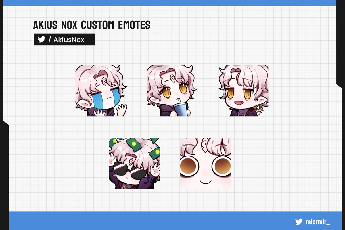 nimeffy's tweet photo. Custom emotes for @AkiusNox ✨ https://t.co/GWJGDZG3Pk