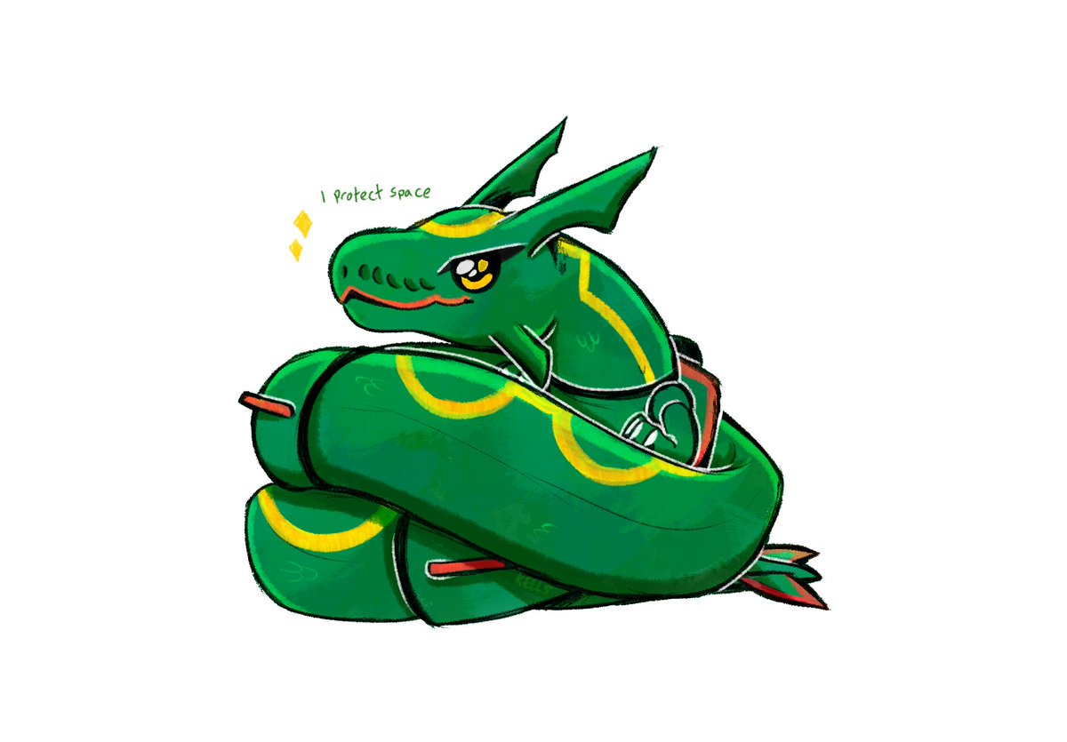 CrypticKelpie's tweet image. rayquaza, but instead of a fearsome dragon hes a ✨ ball python ✨  #pokemon