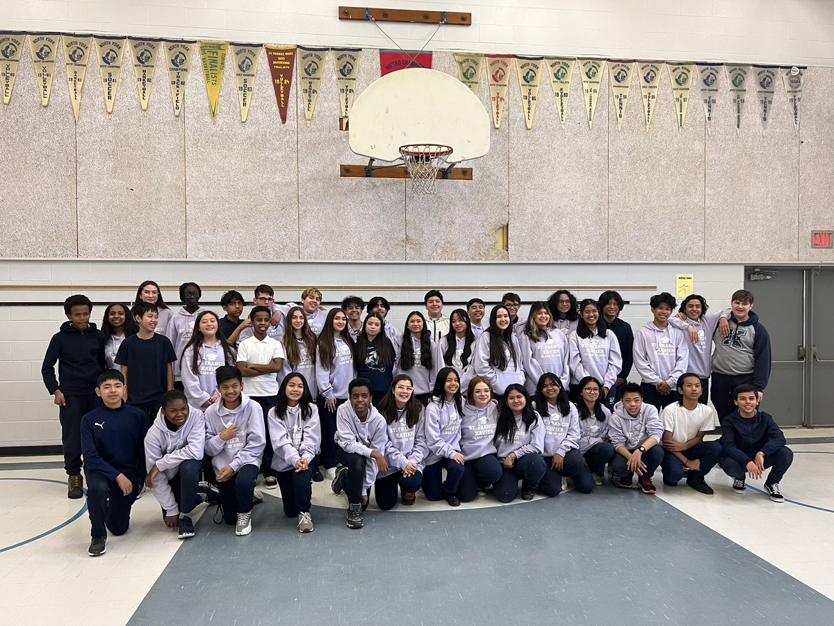 Our Grade 8 Grad Hoodies have arrived and they look fantastic 🎓@SFX_TCDSB @mslauranigro