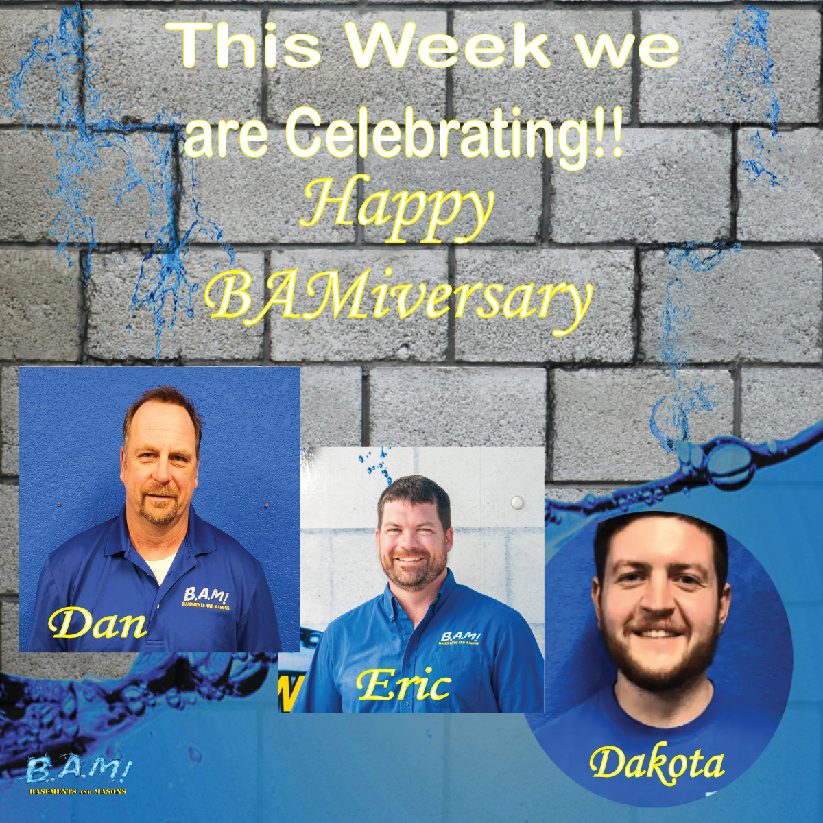 BAMbasements's tweet photo. Happy work anniversary! We are thankful for all of you and your hardwork and dedication to BAM. We look forward to you being with us for years to come!
#employeeworkanniversary #team #congratulations #happyworkanniversary #teamwork #workfamily #workcelebration #grateful https://t.co/SLhsUwDnbp