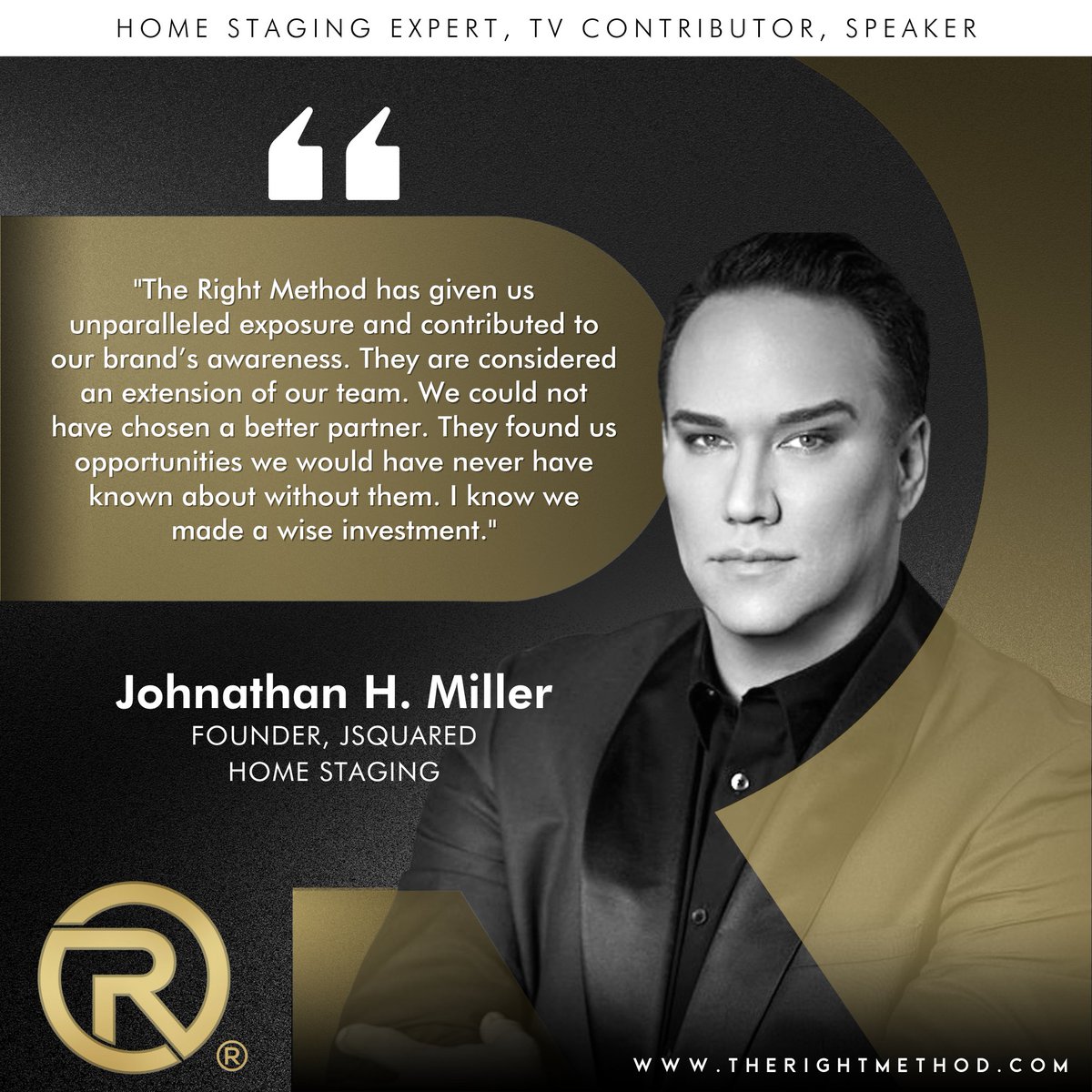 Right_Method's tweet image. Home Staging Expert, TV Contributor, Speaker
Johnathan H. Miller, Founder, JSquared Home Staging

#Therightmethod #branding #brandingdesign#personalbranding #rebranding #brandingagency#branding101 #brandingidentity #brandingtips#businessbranding #brandinginspiration