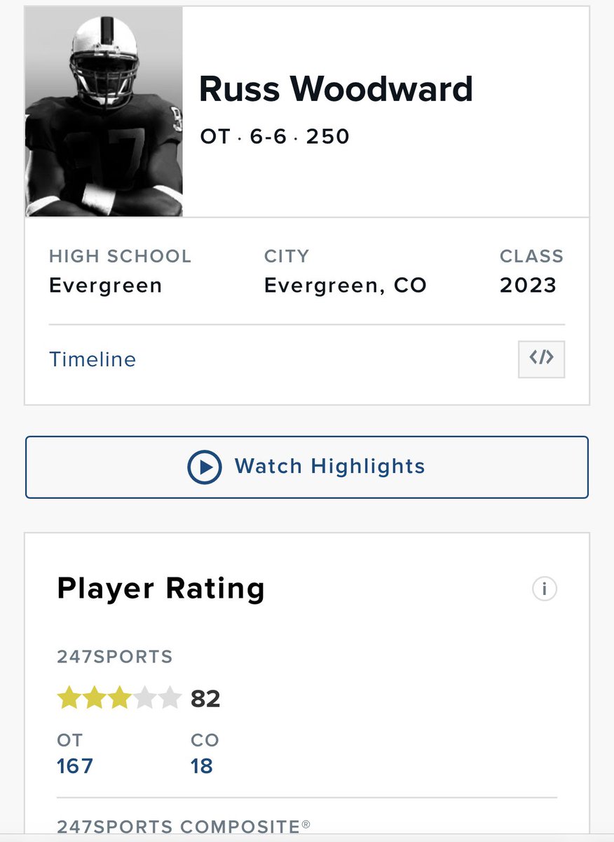 Russ Woodward (@russwoody3) on Twitter photo Honored and Blessed to be named a 3⭐️ by <a href="/247Sports/">247Sports</a>! <a href="/BrandonHuffman/">Brandon Huffman</a> <a href="/SixZeroAcademy/">Coach Matt McChesney</a> <a href="/CoachMVP08/">Matt Van Praag</a> <a href="/CoachSeanCronin/">Sean Cronin</a> <a href="/CoachJeffMonken/">Jeff Monken</a> Honored and Blessed to be named a 3⭐️ by <a href="/247Sports/">247Sports</a>! <a href="/BrandonHuffman/">Brandon Huffman</a> <a href="/SixZeroAcademy/">Coach Matt McChesney</a> <a href="/CoachMVP08/">Matt Van Praag</a> <a href="/CoachSeanCronin/">Sean Cronin</a> <a href="/CoachJeffMonken/">Jeff Monken</a>