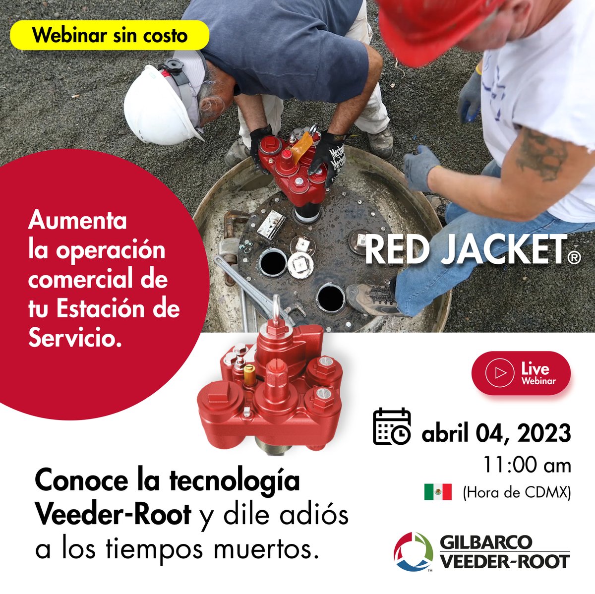 Gilbarco_Mexico's tweet image. Registro sin costo: my.demio.com/ref/E1ie3MRBdm…

#Webinar #RedJacket #BombasSumergibles #ProductosGVR #ProductosGilbarco #Gilbarco #GilbarcoVeederRoot #Industrial #México #Combustible #Gasolina #Antifugas #Seguridad