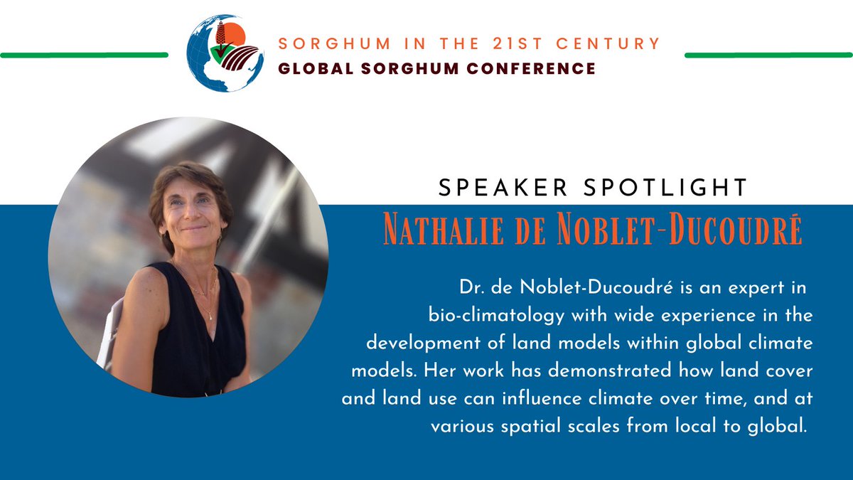 The program of events for the #GlobalSorghumConference is full of expertise! Our opening plenary speaker, Dr. De Noblet-Decoudre, is responsible for the research branch of #AllCAN <a href="/UnivParisSaclay/">Université Paris-Saclay</a>. Learn more about our distinguished speakers at 21centurysorghum.org
#IYM2023