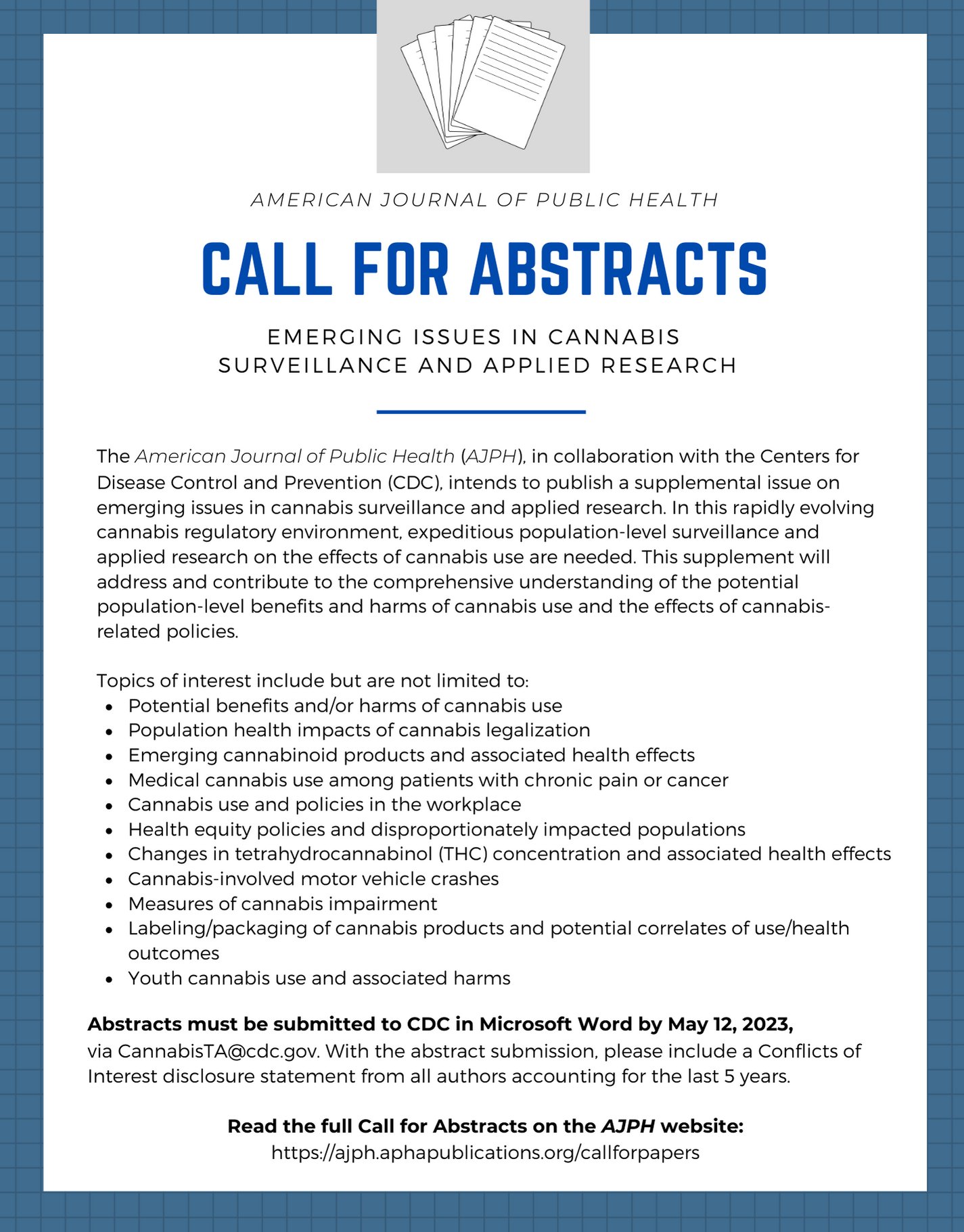 AJPH on X: “A new call for abstracts seeks studies on emerging