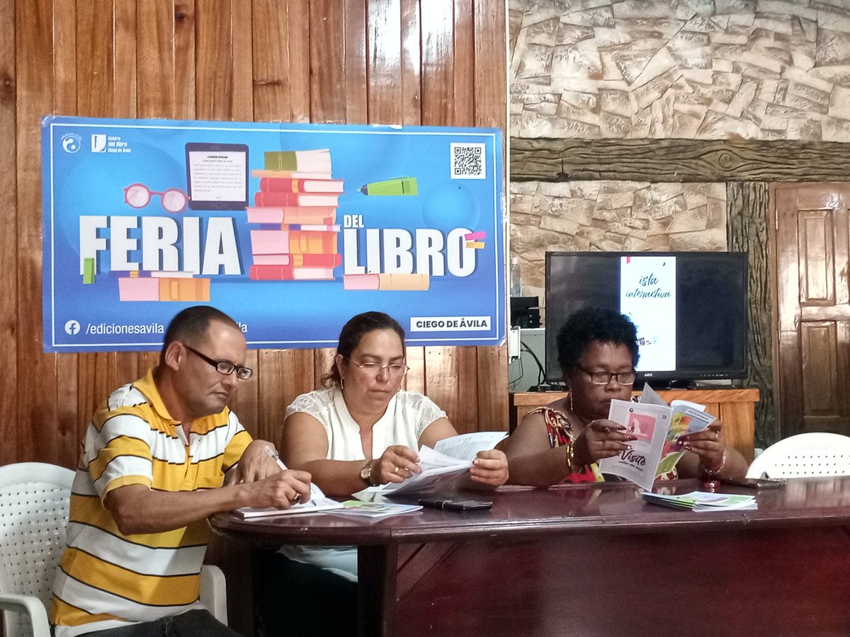 cpll_de's tweet photo. Conferencia de prensa previa al inicio el próximo jueves 9 de marzo la XXXI Edición de la Feria Internacional del Libro en Ciego de Ávila. ¡Del 9 al 12 de marzo la gran Fiesta del Libro Cubano te espera!
#Leerescrecer #Cubalee #Leerescultura https://t.co/WPfi08Zcrr