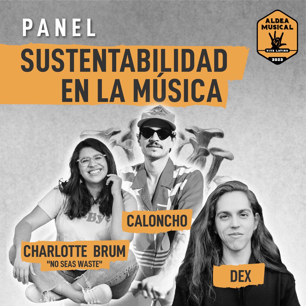 DeGira_MX's tweet photo. Dex, Caloncho y Charlotte Brums nos cuentas cómo podemos fomentar el desarrollo sostenible en eventos musicales 🪴
#aldeamusical2023 #aldeamusicalVL #vl23 #vivelatino #vivelatino2023 https://t.co/tcksgVpFAX