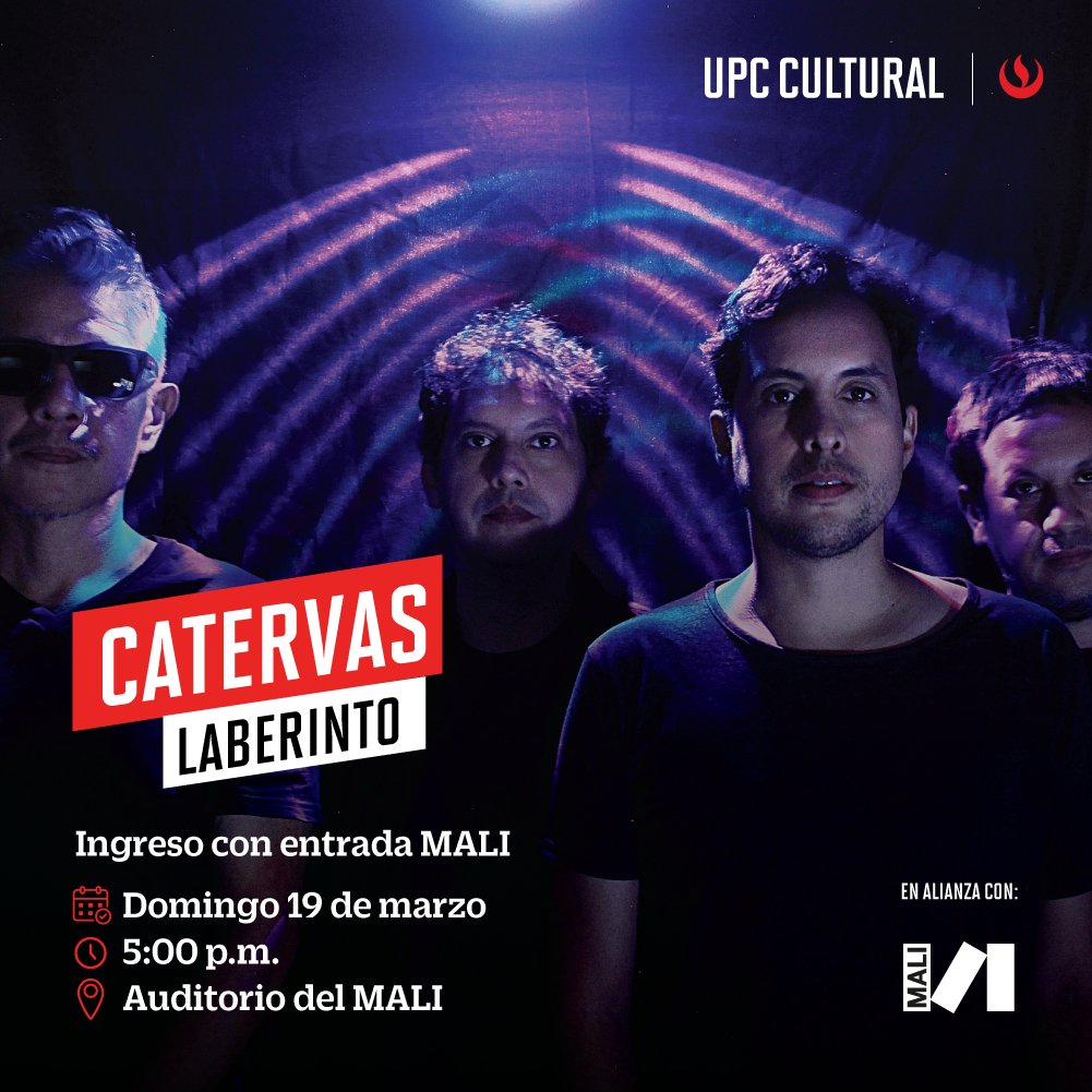 #concierto🔥🙌
Los esperamos el próximo 19 de marzo a las 5:00 p.m. en el auditorio del <a href="/MuseodeArteLima/">MALI — Museo de Arte de Lima</a>. Gracias a la alianza con @UPC Cultural.
Ventra de entradas el mismo día dentro del Museo.
#EnVivo #musicaperuana #laberinto