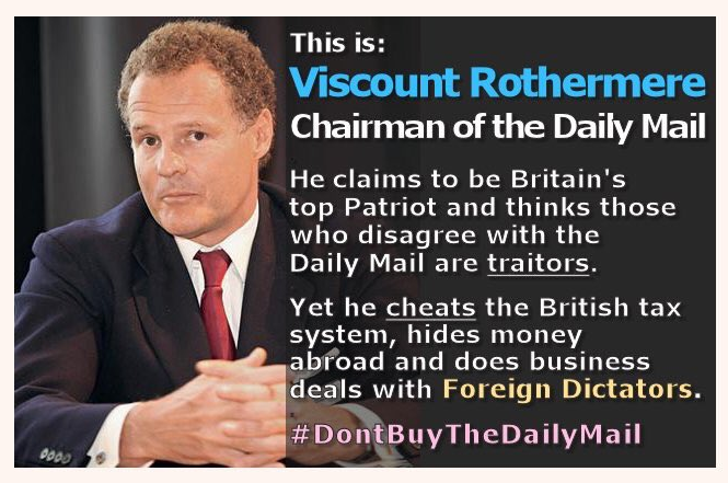 Justice_Seer's tweet image. People on benefit "contribute" to the economy by way of council tax payments and the money they spend on food and bills"!  

Unlike the "tax-dodging" Offshore based #ToryHypocrite that owns @DailyMailUK!  "Corporate Benefit Scrounger" anyone?  Shut this toilet-paper down!