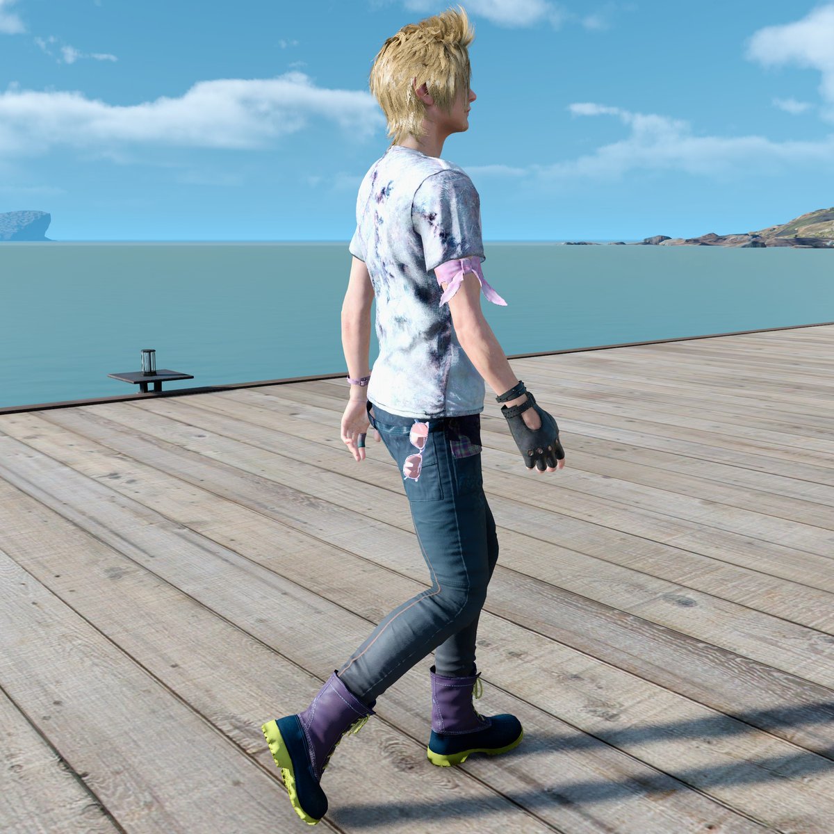 ClairCoult's tweet photo. I love the new Prompto mod @7sa1gnis 😍Especially all the little details.  🌵 🕶️ 💖

#FFXV #FF15 #FinalFantasyXV #FFXVWindowsEdition #FFXVMods #Prompto #PromptoArgentum #Flagrum https://t.co/KeNtfvcNsf