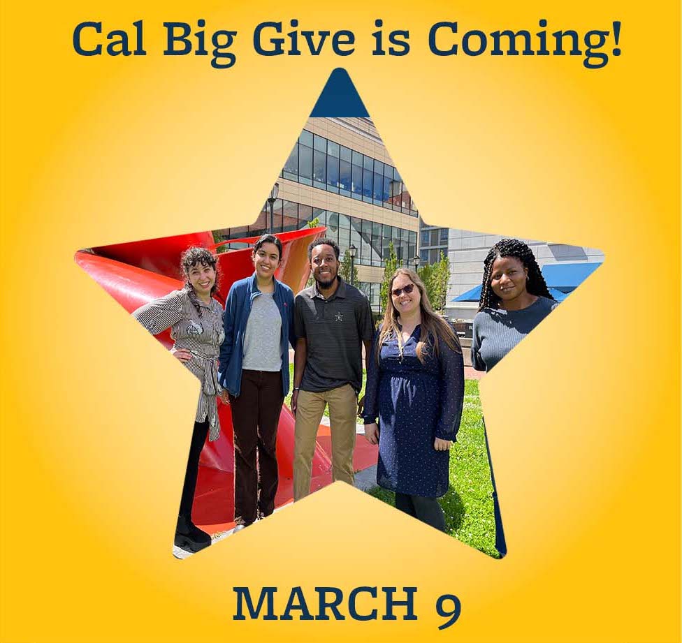 #CalBigGive is coming up next Thursday, March 9th. Your donations will allow CEND to continue to help prevent and treat diseases, through student training, public health initiatives and translational research.
Donate here: lnkd.in/d3k6wVAy