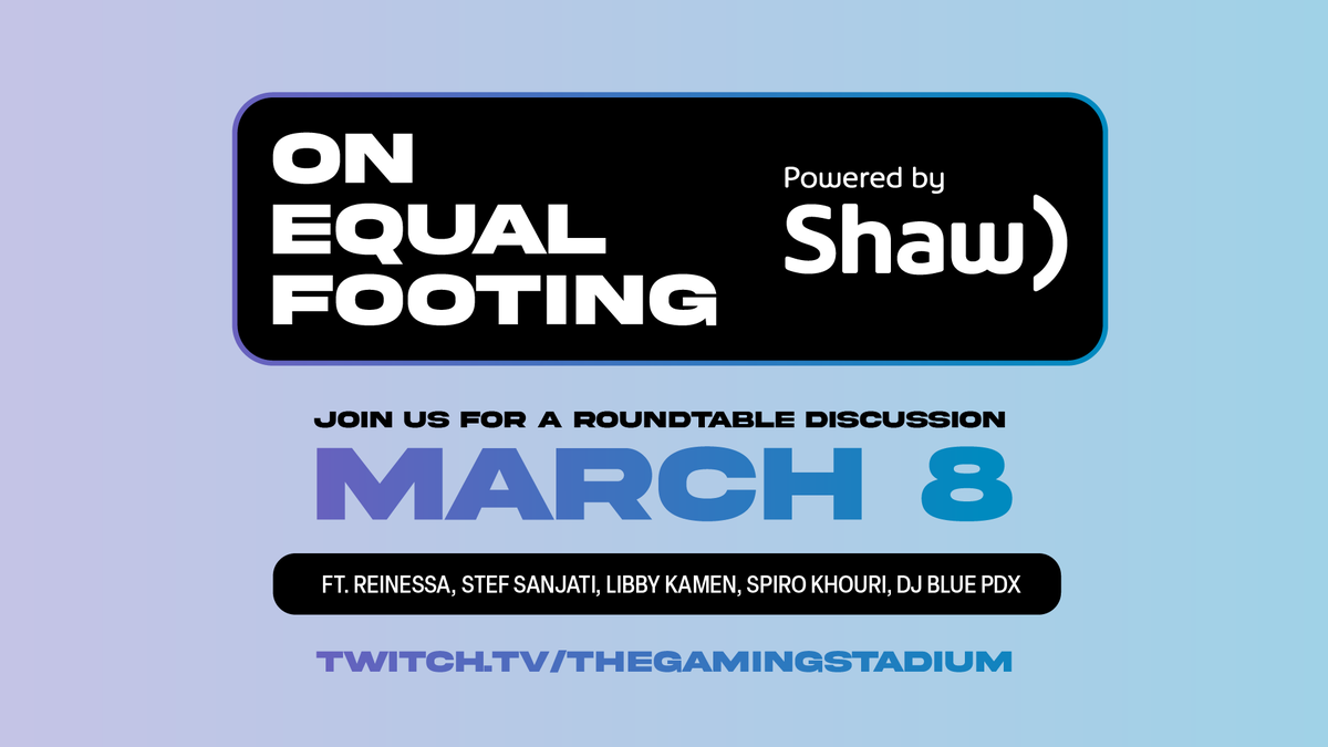 To celebrate International Women’s Day, <a href="/ShawInfo/">Shaw Communications</a> and TGS sat down with influencers and industry vets to get their takes on the state of equality in gaming today, and how to ensure a more inclusive future. 

Join us on Twitch on March 8th for this important roundtable discussion!