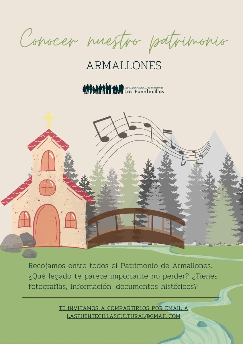 AC_FUENTECILLAS's tweet photo. 👉 Nos ayudas a conocer el Patrimonio y Tradiciones de Armallones?

👉 Envíanos tus fotografías, información que conozcas, o documentos que hayas recopilado, a lasfuentecillascultural@gmail.com 

👉 Toda la información recibida será compartida para que no se pierda. 

¡ANÍMATE! https://t.co/2Er0UBOycX