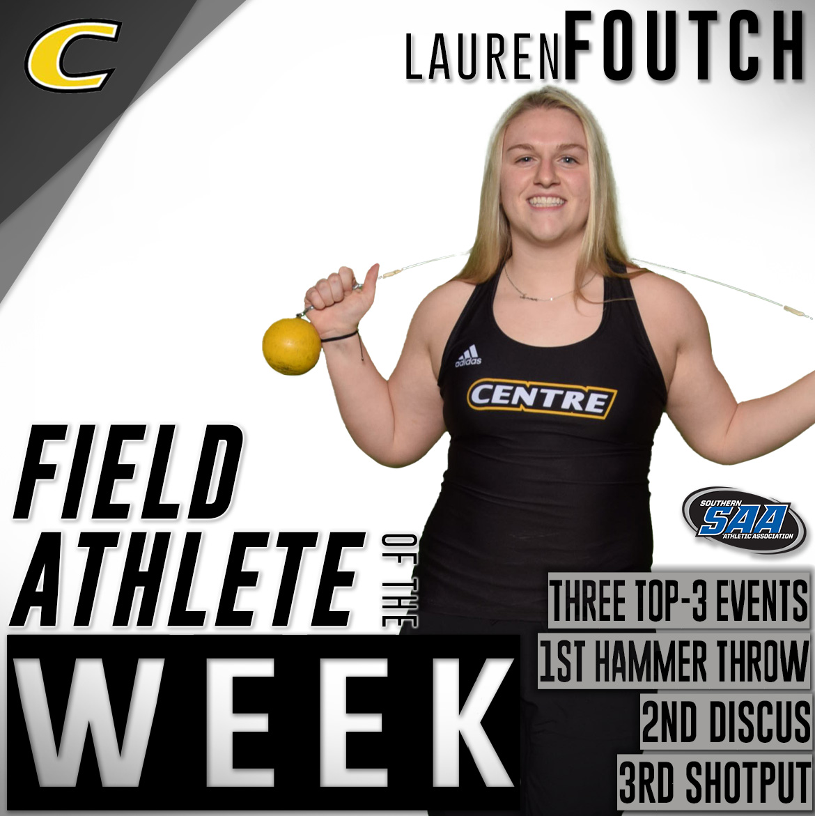 🎽 | First <a href="/SAA_Sports/">SAA Sports</a> Track &amp; Field Athletes of the Week honors? Swept that. 🧹 #RollKerns
centrecolonels.com/news/2023/3/6/…