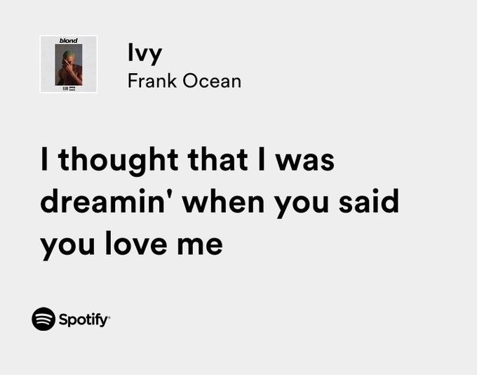 frank ocean / ivy