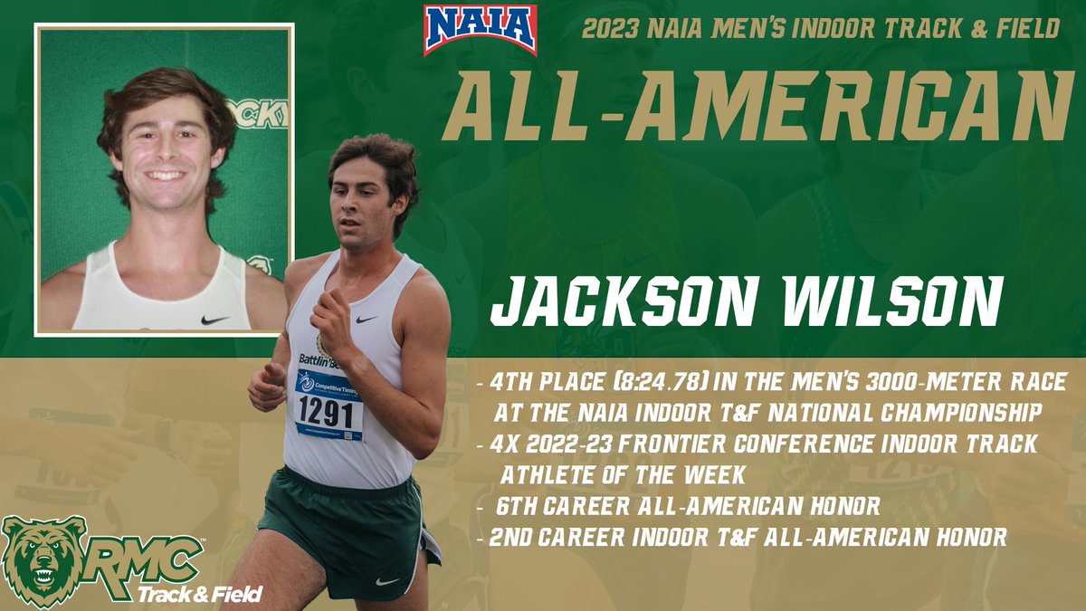 BattlinBears's tweet photo. ICYMI:

Sydney Little Light and Jackson Wilson earned their second All-American honors of the season on Saturday at the NAIA Indoor T&amp;F National Championships. Both athletes earned All-American honors during last fall's cross country season. 

Congrats to Sydney and Jackson! https://t.co/izDV2zqrjt
