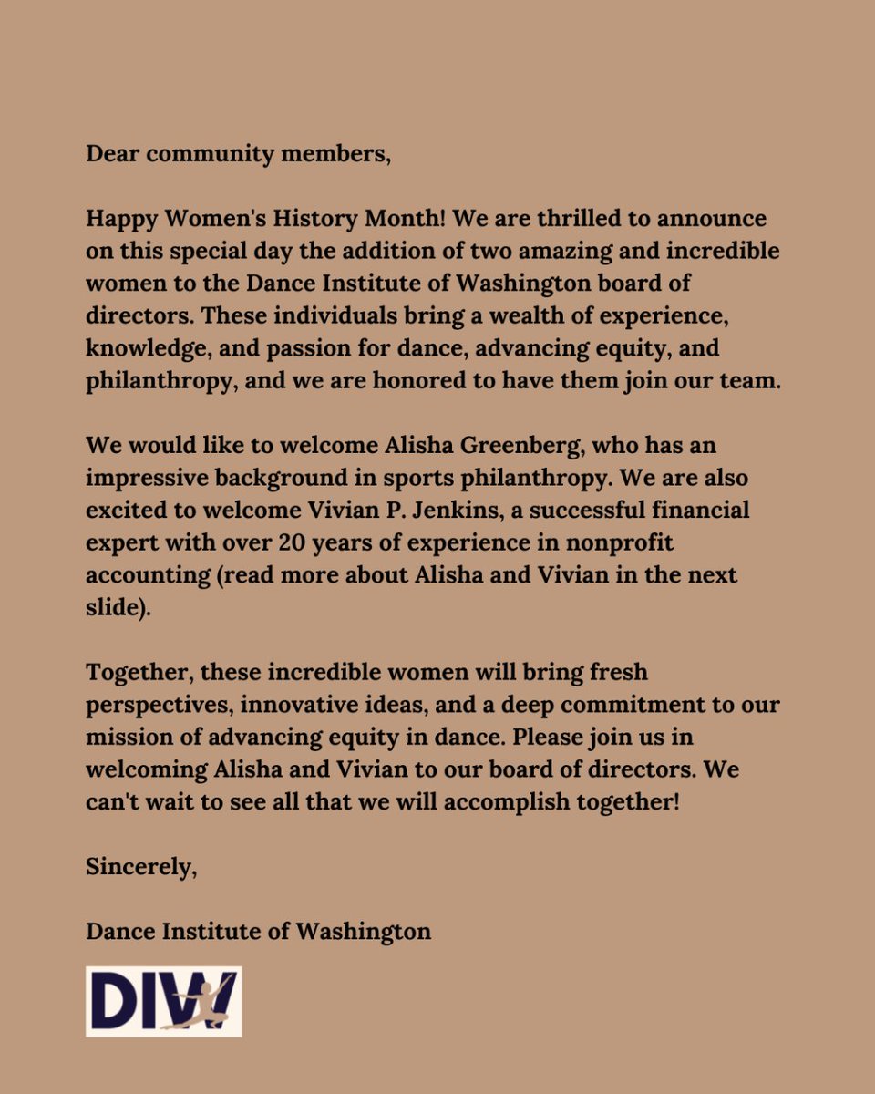 The Dance Institute of Washington tweet media