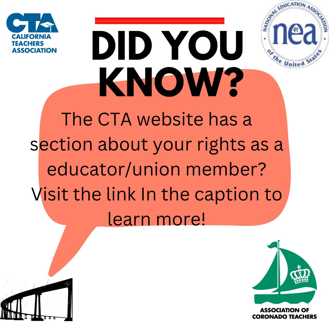 nadoACT's tweet photo. Member Monday! https://t.co/pRl7Qw0Wdh has many resources for members. There is even a section devoted to your rights as a teacher and a union member. VIsit: https://t.co/FHRZxF2lUH to learn more!
#WeAreACT #WeAreCTA https://t.co/xmAf9HFJWd