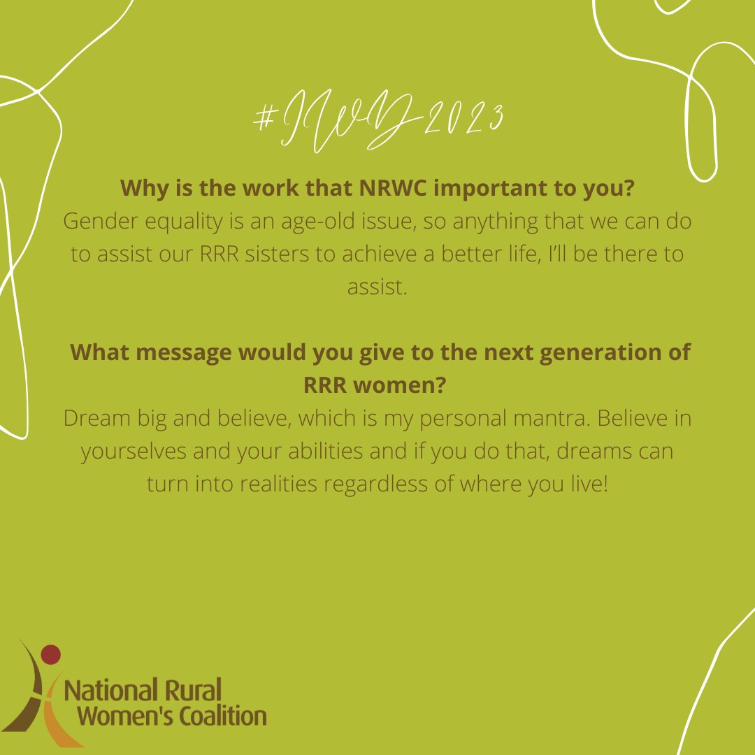 To celebrate International Women's Day, each day this week, the NRWC are showcasing some of the wonderful RRR women behind the action! Join us as we celebrate the women driving digital innovation &amp; technological advancement. 

#RRRWomen #RRRAustralia #RRR