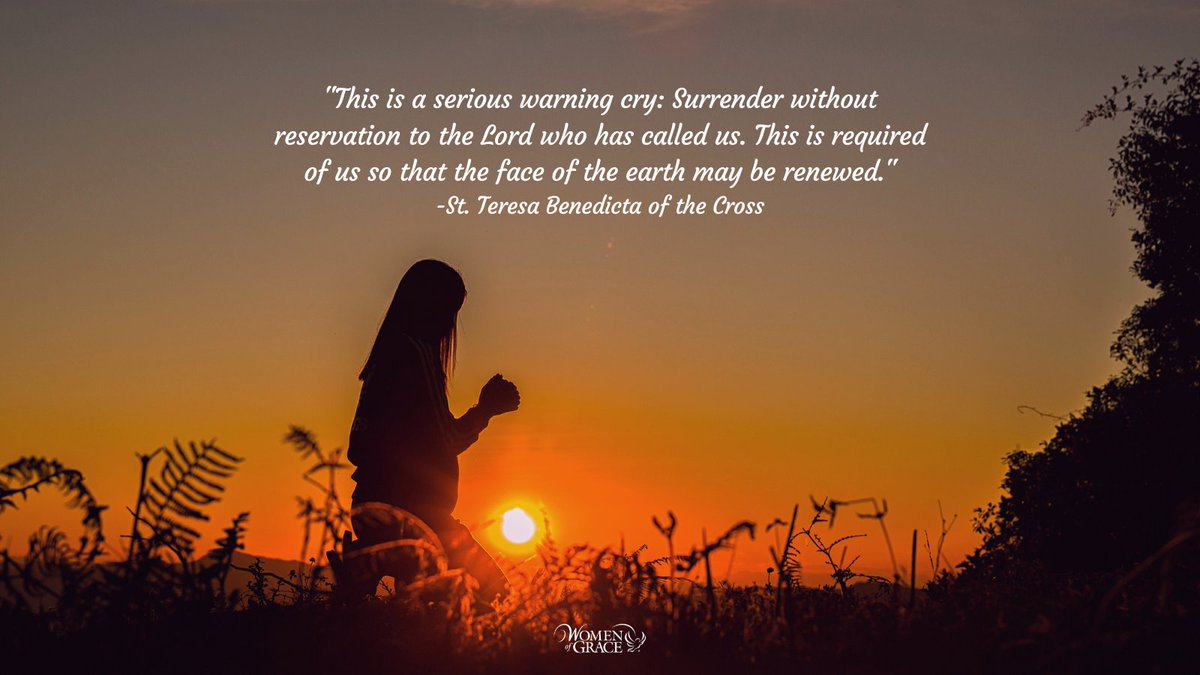 Today’s Reflection: ow.ly/1YP950N7GkT
Our Lord continues to call us deeper in a relationship with Him. How is He asking you to trust Him with greater surrender at this time? What does He want you to surrender?

#surrender #saintquotes #saintquote #Catholicquote