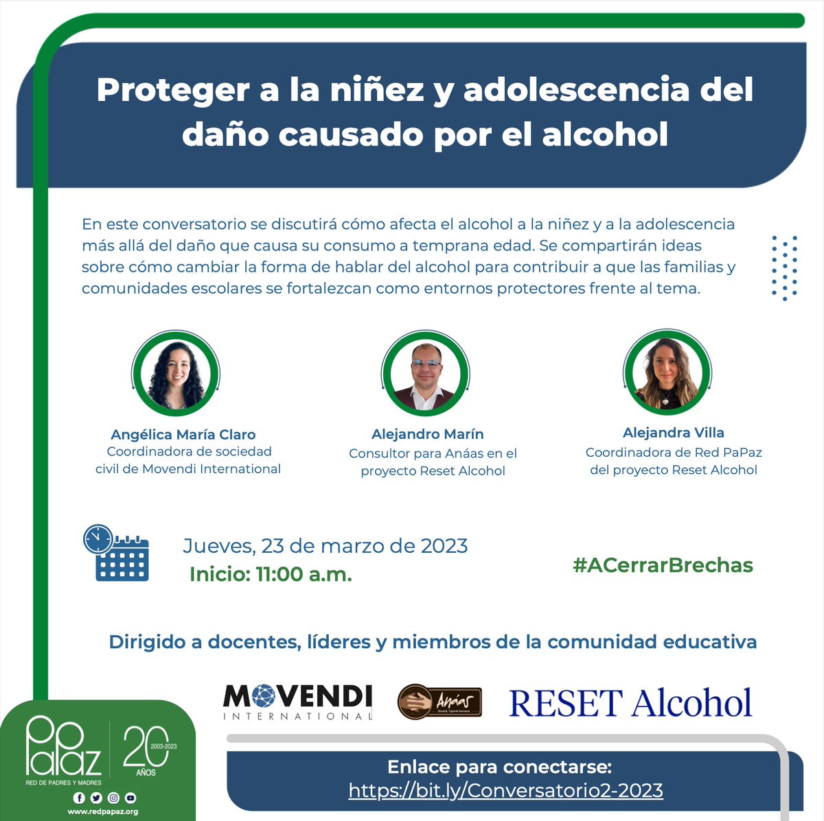 RedPaPaz's tweet photo. 61.7% de los colombianos se abstiene de consumir alcohol: @opsoms 2018. Sin embargo, existe la percepción de que "todo el mundo" consume o eventualmente lo hará ¿Por qué pasa esto? ¿Cómo desnormalizar esta percepción?
Los esperamos este 23 de marzo en el #ConversandoConExpertos https://t.co/WXEwCWWdmG