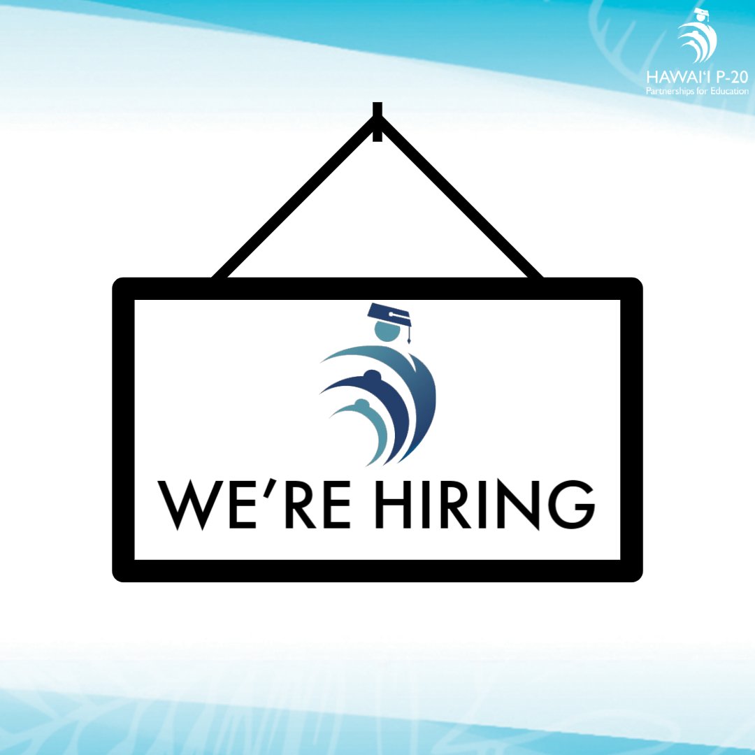 Hawaiʻi P-20 is hiring!
If you or someone you know works in early childhood and is interested in working with us, please follow or share the link below.
ow.ly/xxOO50N46XN

P-3 Program Specialist (pos 78980T)
#earlychildhood #nowhiring