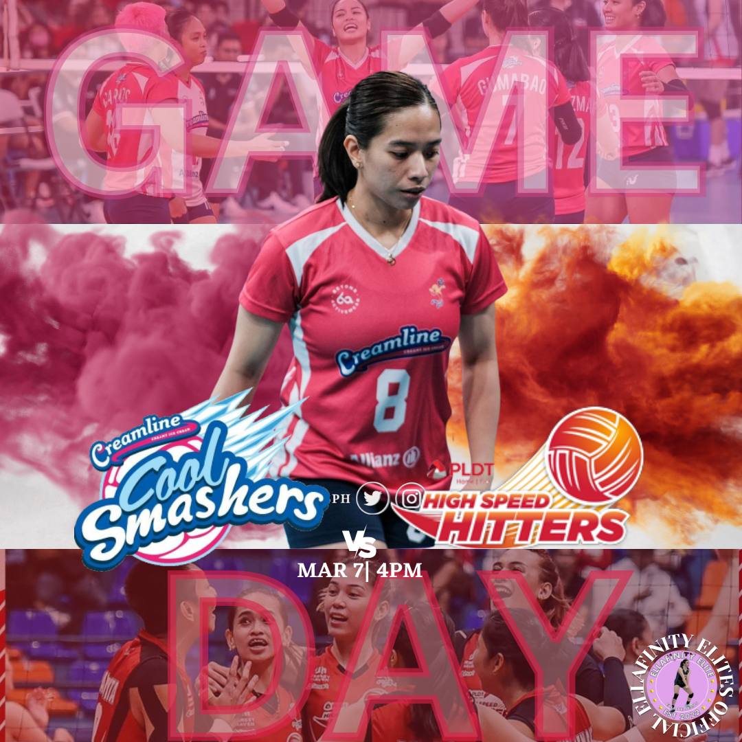 Wishing you the best of luck
for today’s game ELLADJ and CCS vs PLDT Hitters! 💪 
We hope that your game goes really well. 

Always remember that we will always be proud of you no matter what happens!

📸: @aandomingo, @teamcreamline, @highspeedhitters

#EllaDeJesus
#TheElites