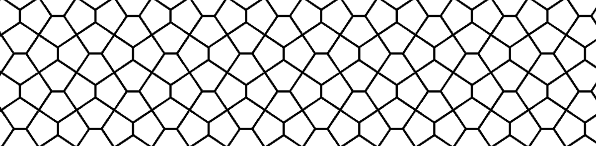 i_dianov's tweet photo. Cairo tiling
#つぶやきGLSL 
vec2 u=(FC.xy*2.-r)/r.y;
ivec2 U=ivec2(u+9.);
u=U.x%2==U.y%2?u.yx:u;
u=fract(u)*2.-1.;
u.x=abs(u.x-clamp(u.x,-.3,.3))-.03;
o+=step(.1,abs(abs(u.y)-u.x/.67)); https://t.co/jN3kmFL3VF