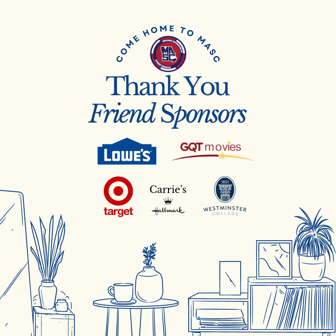 The <a href="/MASCstuco/">MASC</a> State Convention is NEXT WEEK! Stay tuned as we shout out our generous sponsors by their category of giving: 
-Platinum
-Gold
-Silver
-Bronze
-Supporter
-Friend
Up first: Our supportive friends!