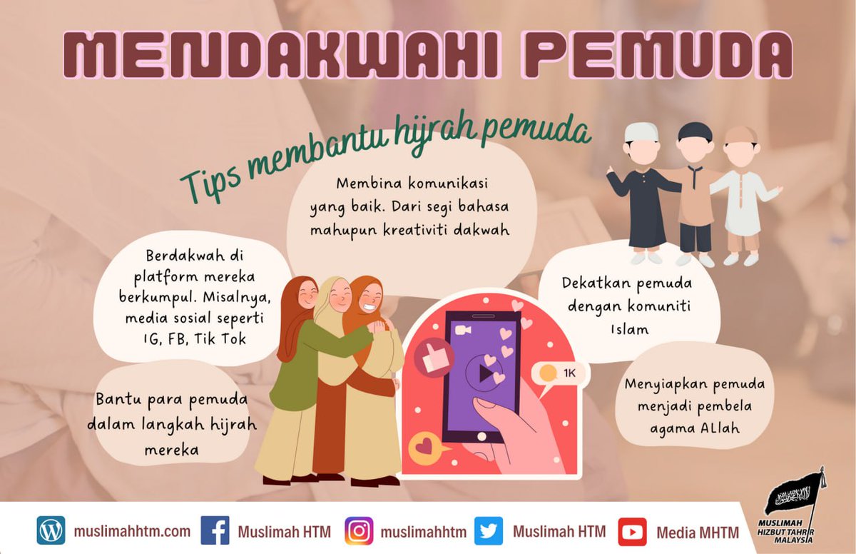 Muslimah_HTM's tweet image. [Nafsiyah] MENDAKWAHI PEMUDA

Hijrah dalam kalangan pemuda-pemudi kini terus meningkat dan seakan menjadi trend... is.gd/YociyJ

#Nafsiyah #generasi