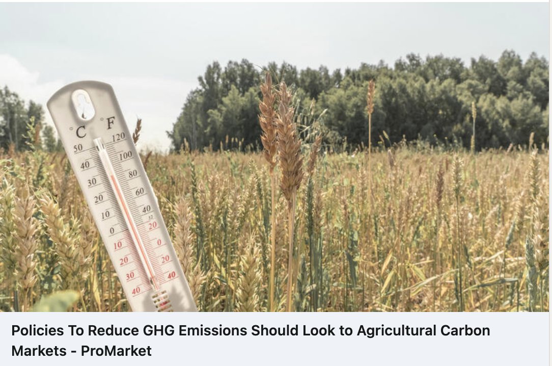 Interesting read:

As governments seek to devise new systems to reduce #emissions , they should look to the potential of #agriculture . 
#sustainability #sustainableagriculture #climateaction #carbonneutrality #carboncredits

tinyurl.com/2p8cykr4