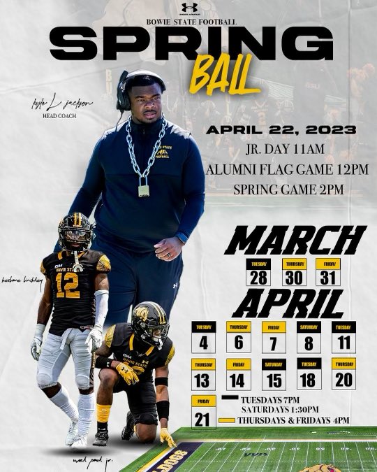 Bowie State Football Equipment tweet media