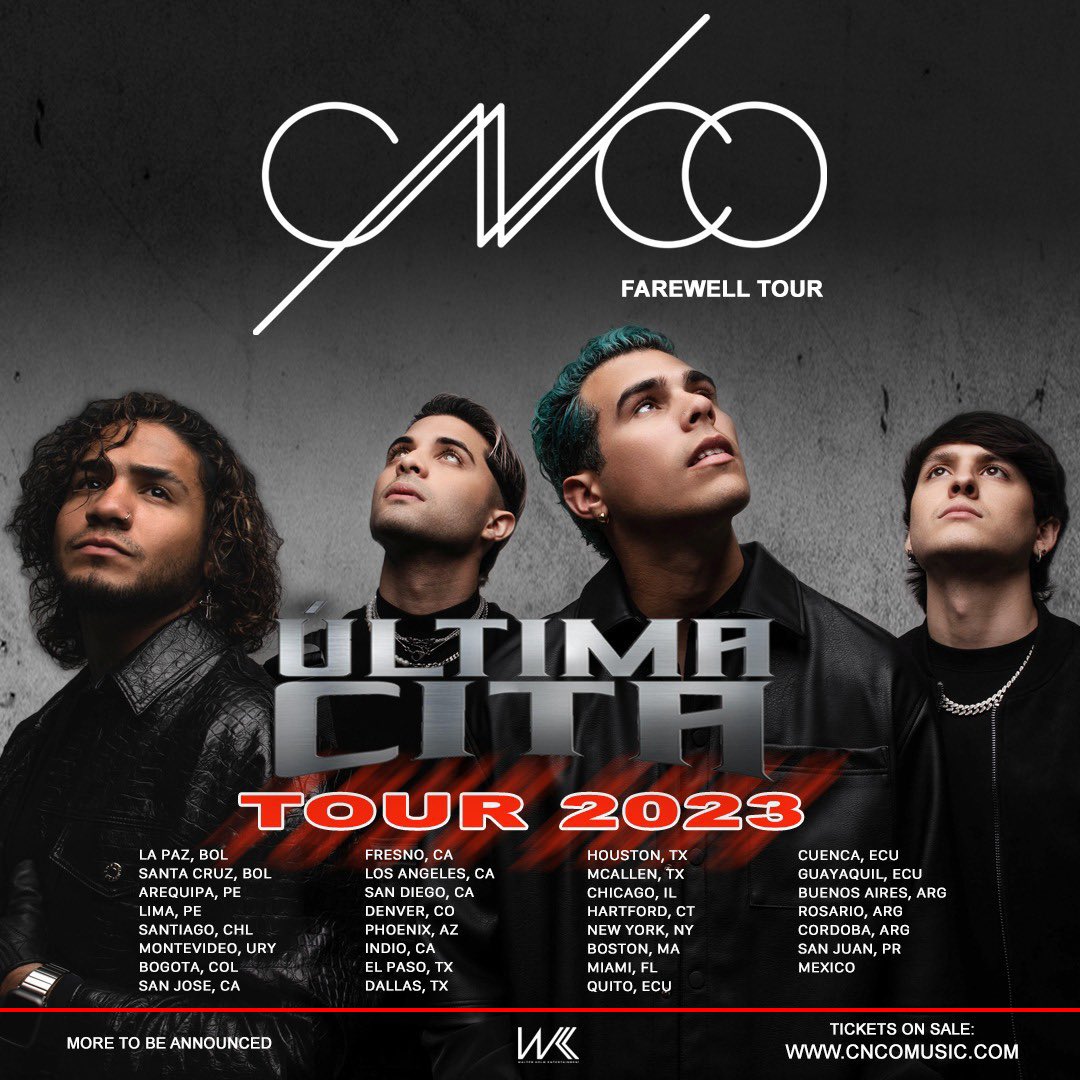 ailoviutl's tweet photo. CNCO 🔜 México 🇲🇽 Pepsi Center WTC
Farewell Tour 🎫

#CNCOUltimaCita CDMX 🏟️ #CNCO https://t.co/uCbeddHVWg