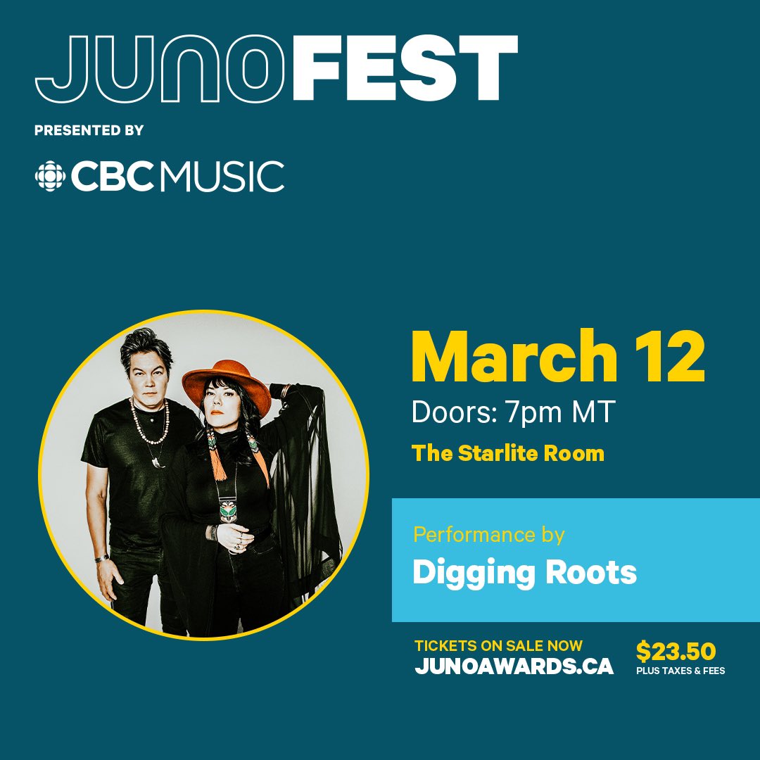Edmonton! 🔥 We’re playing @JUNOfest presented by @CBCMusic at @StarliteRoom on Sunday, March 12 with @amandarheaume, @_aysanabee_, @celeighcardinal, @Mizz_Wood, Iva & Angu, Morgan Toney, Rellik, and Sechile Sedare. 🧡 🎟️ Tickets are on sale now! Link 🔗 in bio