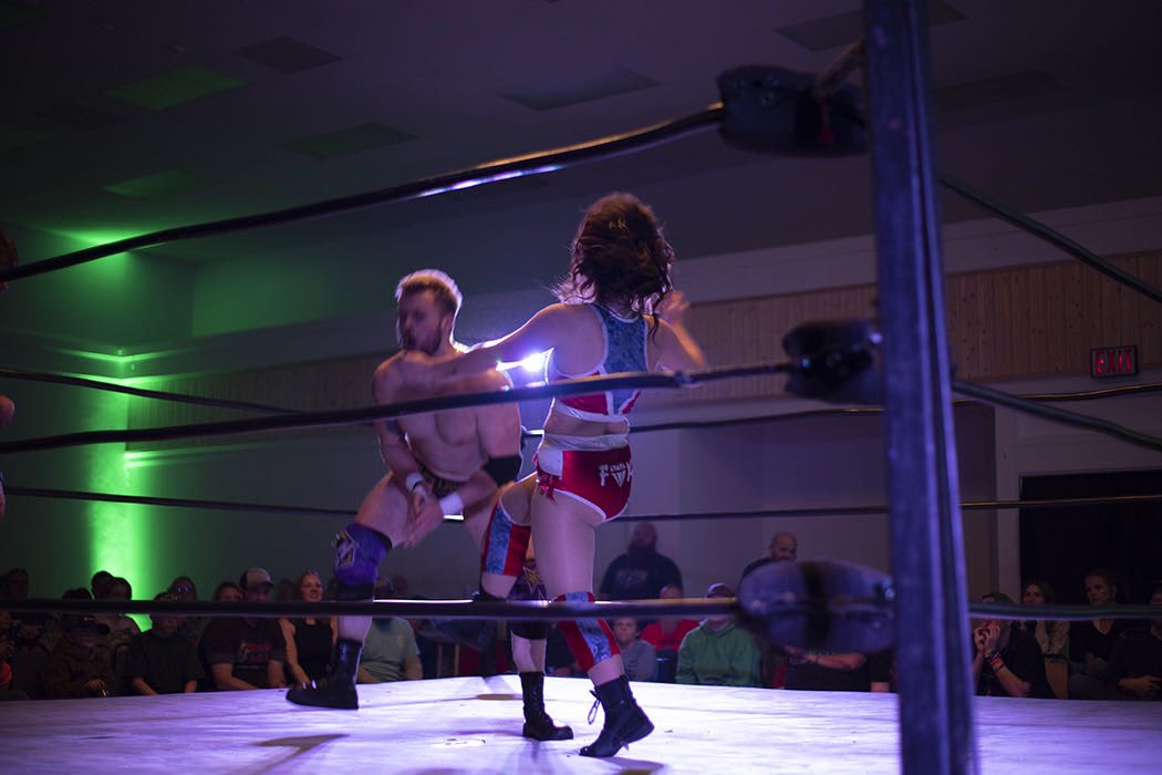 kaseyfox99's tweet photo. Kasey Fox vs @DH_in_HD_ will always be a show. Period. #intergenderwrestling #prowrestling https://t.co/xdgMjaXAE3