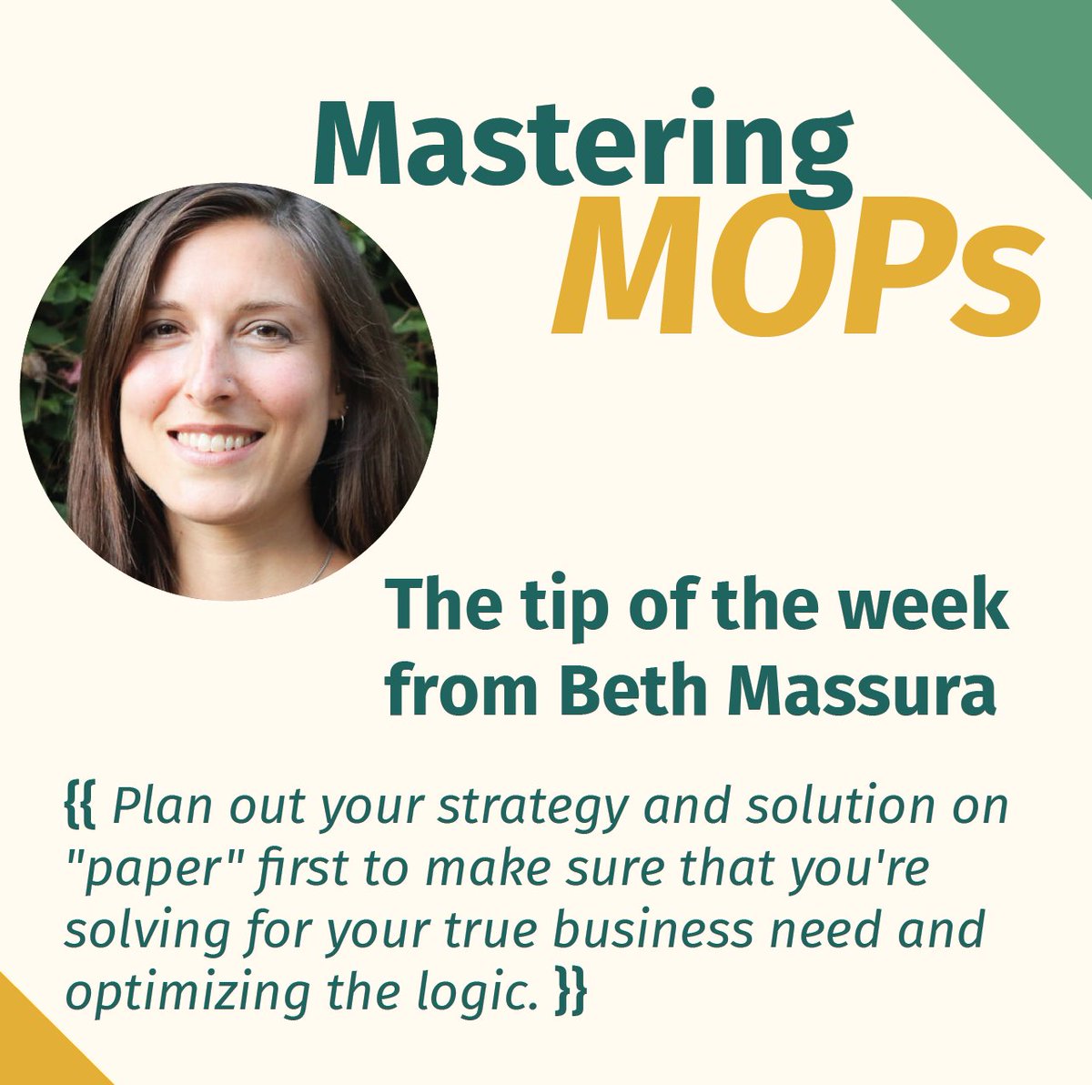 🧠 #MasteringMOPs tip of the week: Just because you can draft a new process directly in the tool doesn't mean you should. Planning out your #strategy and solution on "paper" first ensures that you're solving for your actual business needs.