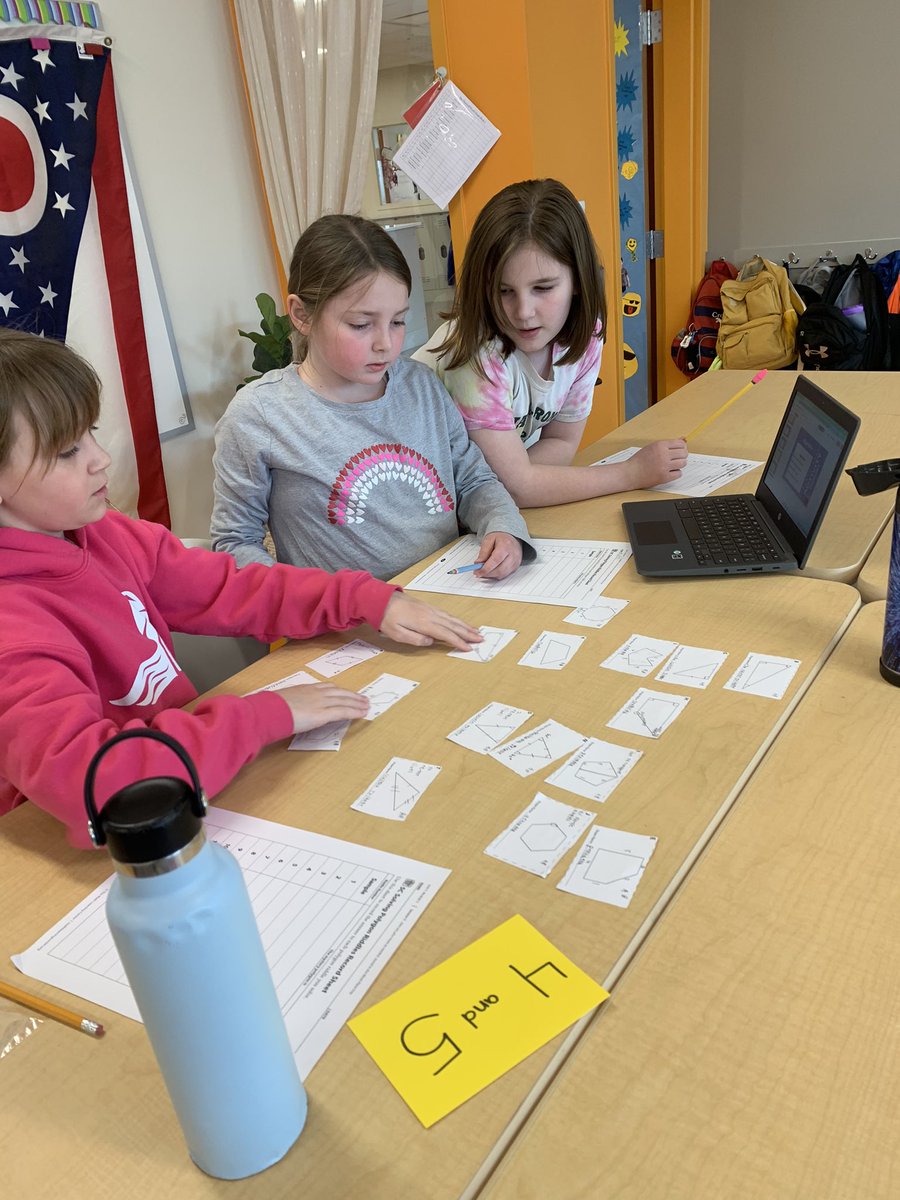 MissNanchoff's tweet photo. Polygon Riddle Rotations! Can you figure out the clues that describe a mystery polygon? ◾️🔹🔺#CFWriteTheStory https://t.co/NVBVzF98np