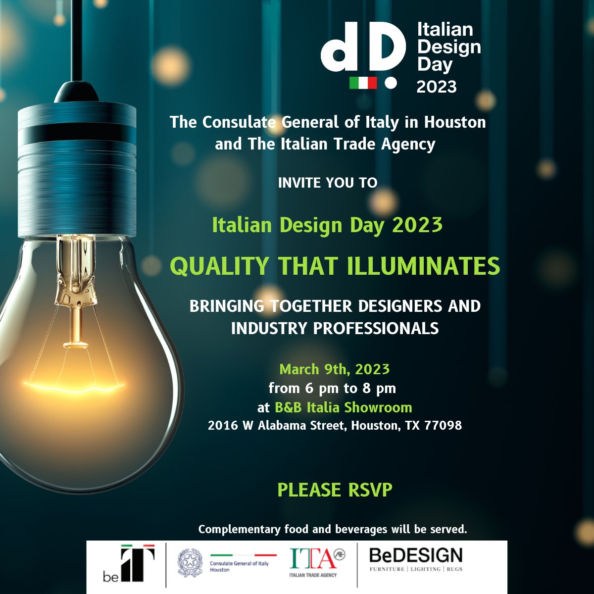Get ready to witness the best of Italian design, as The Consulate General of Italy in Houston and @ITAHouston_ cordially invite you to Italian Design Day 2023!💡 Let's celebrate the beauty of Italian design together. RSPV to the event below! lnkd.in/gHQuudTX 🔗🇮🇹🤝🇺🇸
