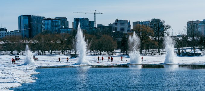 Photo of the 2022 Rideau River Flood Control operations.