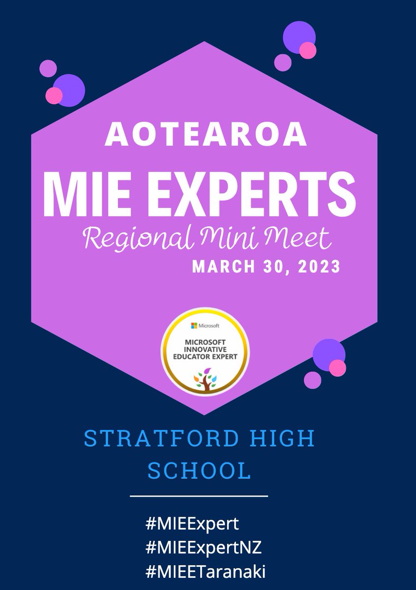 A little bit exciting!! Our First #MIEExpertNZ Mini Meet in Taranaki! 
If you are interested in coming along or finding out a bit more, reach out! #MIEETaranaki
#MicrosoftEDU <a href="/kgoodey6283/">Kim Goodey</a> <a href="/S_HarrisNZ/">Sam Harris</a> <a href="/QConsultNZ/">Q Consult</a> <a href="/ConorMcHoull/">Conor McHoull</a>