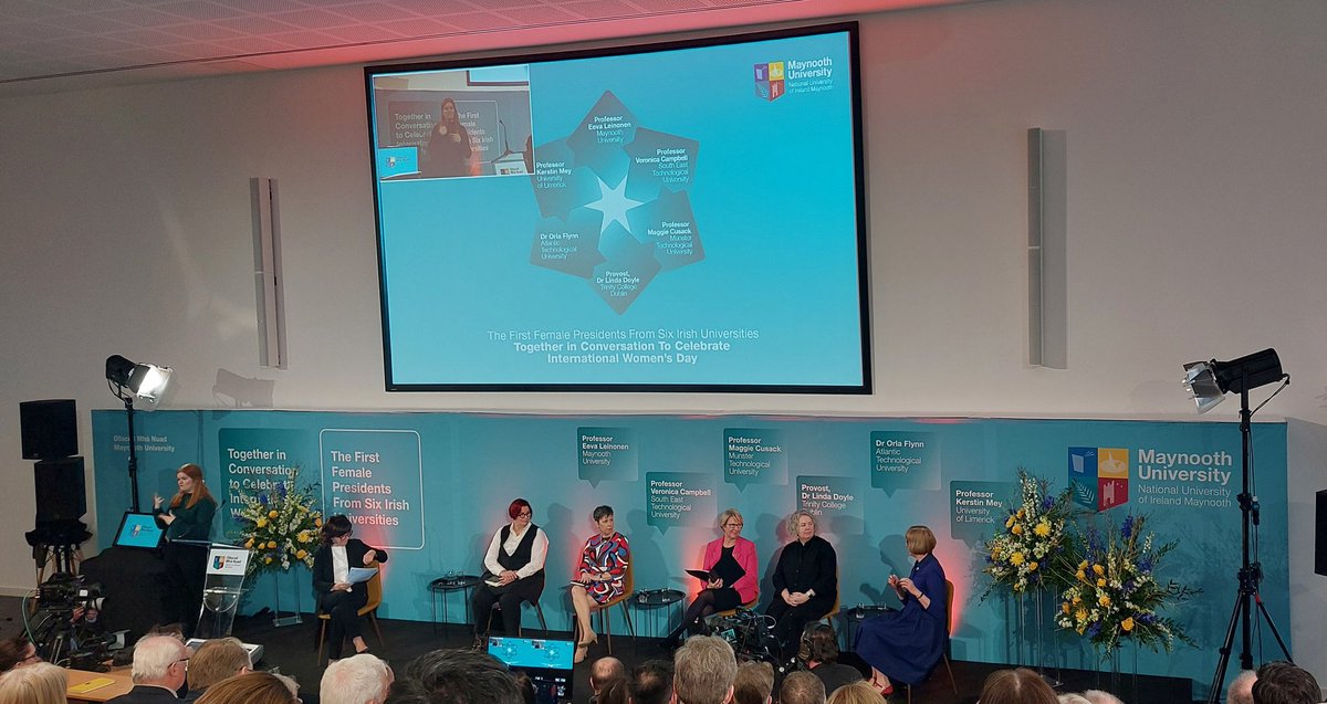 Important milestone recognised today at <a href="/MaynoothUni/">Maynooth University</a> #IWD event with first 6 female presidents of Irish universities. While a lot more is required than mere representation  to achieve true gender equality, it feels like we're on a strong path