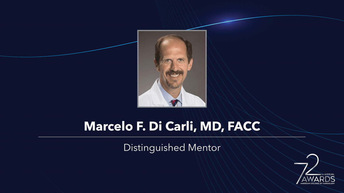 American College of Cardiology (@accintouch) on Twitter photo Please join us in congratulating Dr. <a href="/mdicarli/">Marcelo Di Carli</a> on receiving the Distinguished Mentor Award. Investing in the future generation of cardiac professionals - many of his mentees have achieved successful careers as faculty at top-tier academic centers. #ACC23 #WCCardio Please join us in congratulating Dr. <a href="/mdicarli/">Marcelo Di Carli</a> on receiving the Distinguished Mentor Award. Investing in the future generation of cardiac professionals - many of his mentees have achieved successful careers as faculty at top-tier academic centers. #ACC23 #WCCardio