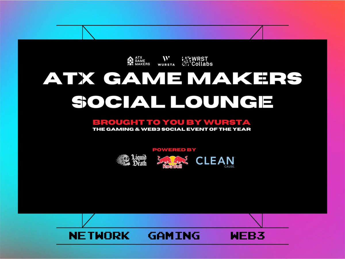 WRSTcollabs's tweet photo. FREE EVENT!!! Make sure you don’t miss out on this event we’re hosting with @atxgamemakers at our #nftgallery 1021 E 7th St Austin, TX 
March 13th &amp; 14th 
Eventbrite link and details: 
https://t.co/uO9hjnOX7t https://t.co/MR5hy9TYgE