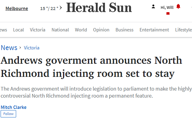 Unharmdotorg's tweet image. Victoria&apos;s Labor government has just made the Richmond supervised injecting site permanent, a bold move that sets a strong precedent for progressive drug policy in this term of government. Let&apos;s keep pushing for positive change together! #drugpolicyreform #publichealth #victoria
