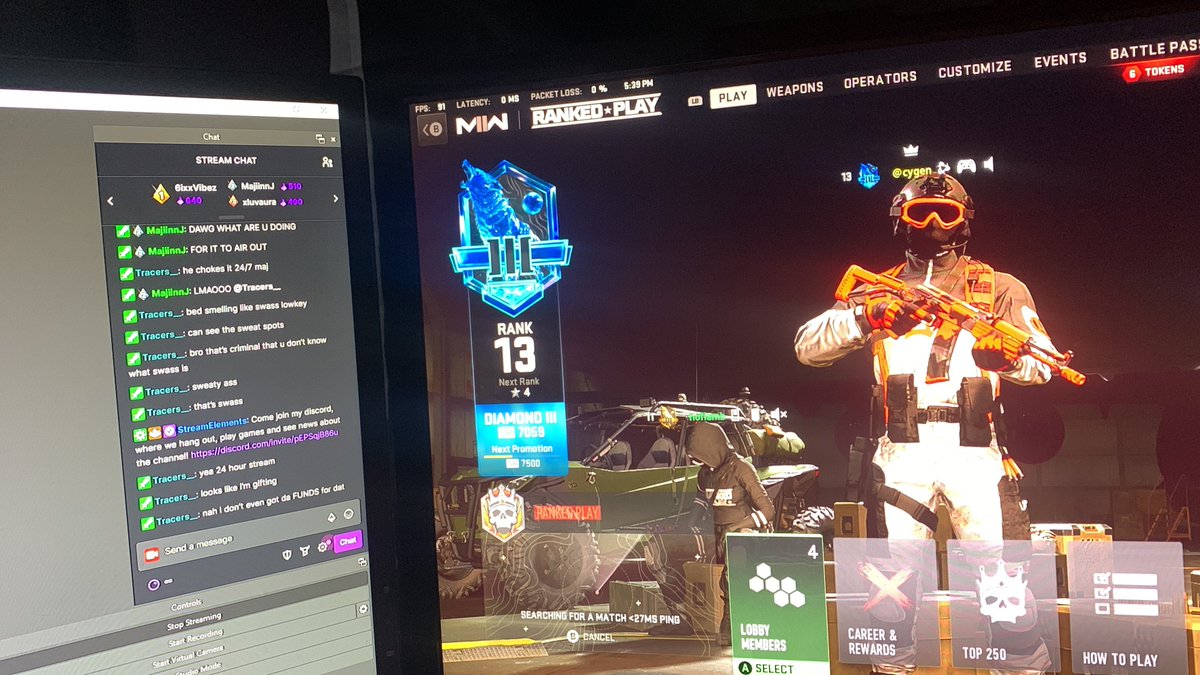 CygenFPS's tweet photo. we hitting crimson on the first stream back baby ! #twitch #cod https://t.co/rQPJ1y2gBb
