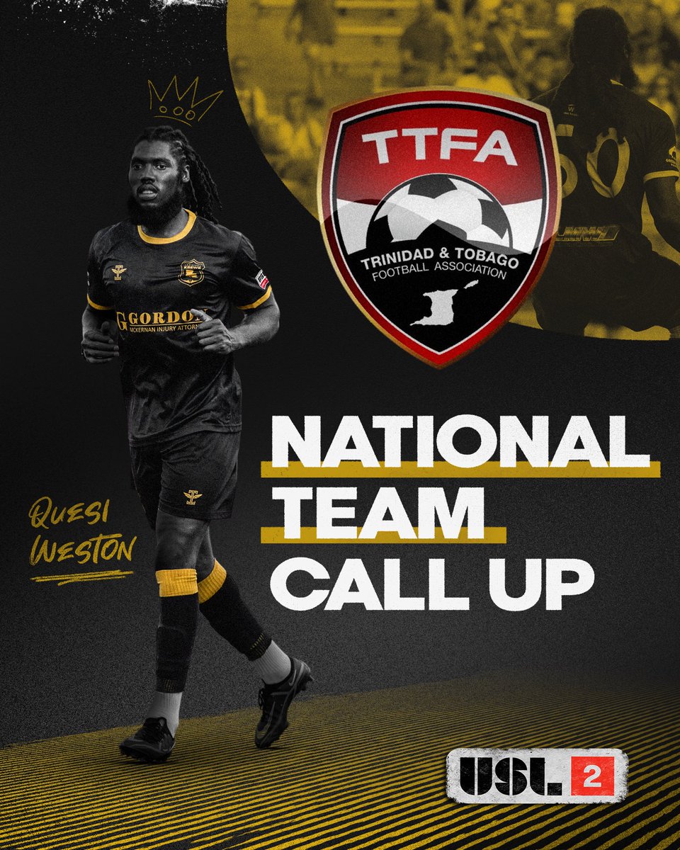 ✅Quesi Weston making history, ladies and gents!

The #USL League Two All-conference striker has been called up to Trinidad and Tobago’s National Team!

Our Krewe wishes you all the success, Quesi. Sky’s the limit!

#WeBeforeMe #UptheKrewe