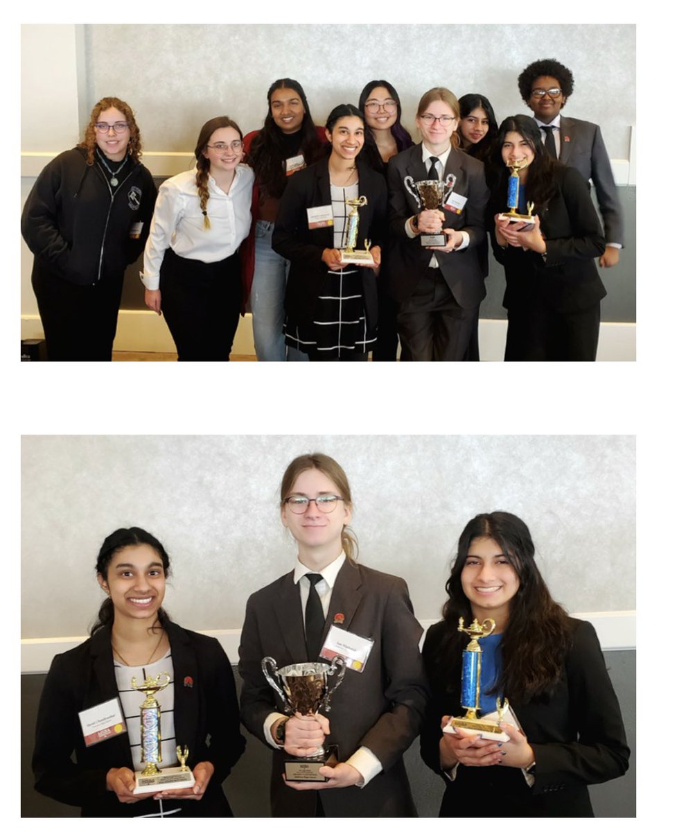 evartsactivity's tweet photo. EV Mock Trial capped off a successful season at the State Tournament. The team had its best performance of the year. EV dropped a close Final Four (Round 3) trial to Nova Academy. Sr. Co-Capts Anna Singh &amp; Shruti Chandrasekar were named All-State. Congrats to all! @EVHSAthletics https://t.co/g5htT1J20H