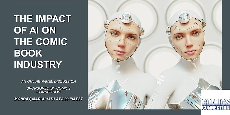 Come learn about the clash of A.I., copyright law, and creating comics, with me and comic book publishing execs, &amp; journalists, in an online panel organized by leading comic book attorney/speaker <a href="/gamalhennessy/">Gamal Hennessy</a>. Moderator <a href="/Comixace/">Heidi MacDonald</a> tinyurl.com/5s5ka7c3 #ai #comicbook #iplaw