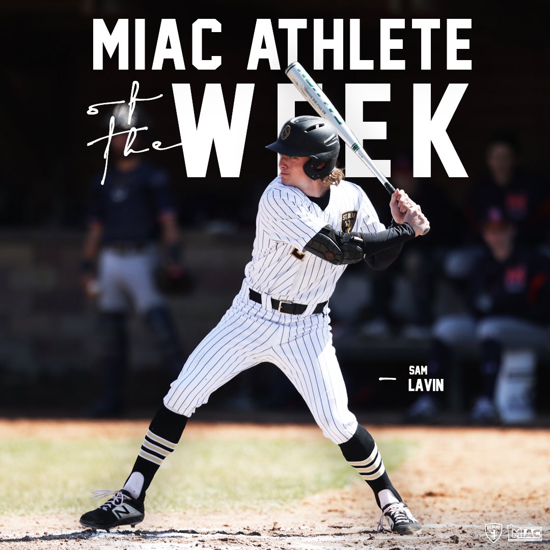 Congratulations to Sam Lavin on earning MIAC Baseball Player of the Week. Go Oles!